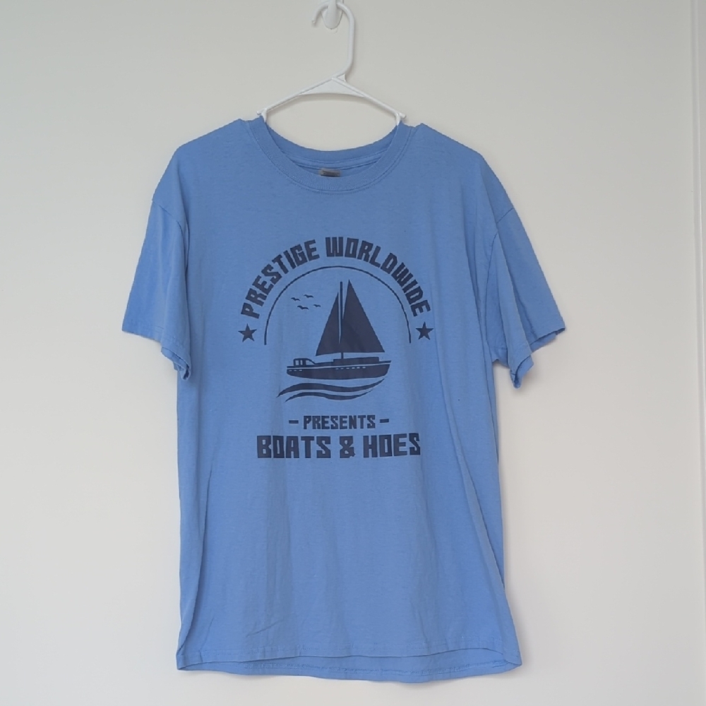 Boats & Hos Blue Cotton T-Shirt